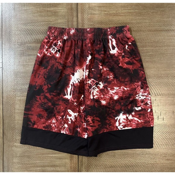 Under Armour Mens Size Small Training Red Black White Athletic Loose Fit Shorts - Picture 13 of 14